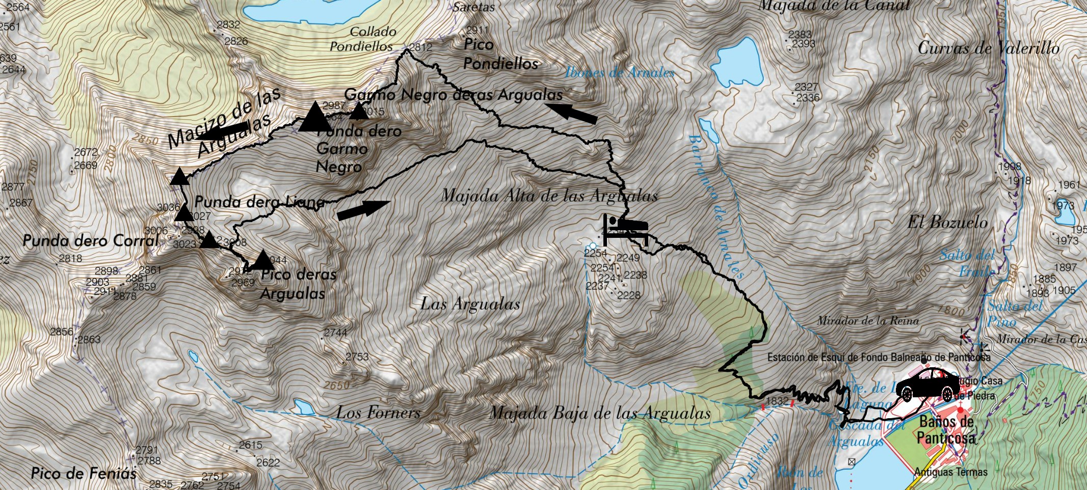 Mapa de la ruta realizada tomado en el visor Iberpix